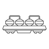 Eisenbahnwagen für Zementikone, Umrissstil vektor