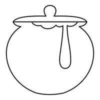 Honigtopf-Symbol, Umrissstil vektor
