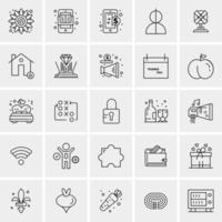 25 universelle Business-Icons Vektor kreative Icon-Illustration zur Verwendung in Web- und Mobilprojekten