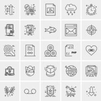 25 universelle Business-Icons Vektor kreative Icon-Illustration zur Verwendung in Web- und Mobilprojekten