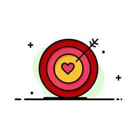 mål kärlek hjärta bröllop företag logotyp mall platt Färg vektor