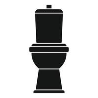 matsmältning toalett ikon, enkel stil vektor