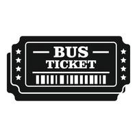 Zahlungsbus-Ticket-Symbol, einfacher Stil vektor