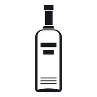 Flasche Wodka-Ikone, einfacher Stil vektor