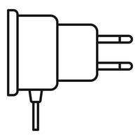 Handy-Plug-Symbol, Outline-Stil vektor