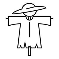scarecrow docka ikon, översikt stil vektor