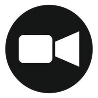 Videoanruf-Logo-Symbol, einfacher Stil vektor