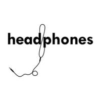 das Kopfhörer-Logo-Vektordesign vektor