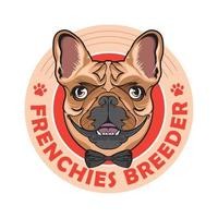 franska buldog vektor illustration, Bra för uppfödare och frenchie hund klubb älskare