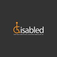 disable logotyp vektor ilustration