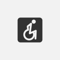 disable logotyp vektor ilustration