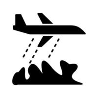 einzigartiges Feuerwehrflugzeug-Vektorsymbol vektor