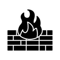 Firewall-Vektor-Symbol vektor