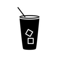 iced kaffe vektor ikon