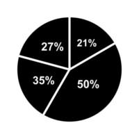 Kreisdiagramm-Vektorsymbol vektor