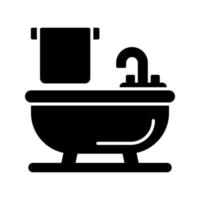 Badewanne-Vektor-Symbol vektor