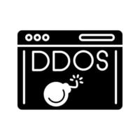 Ddos-Angriffsvektorsymbol vektor