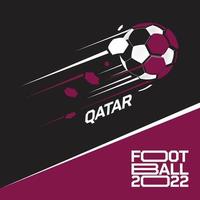 qatar fotboll kopp turnering 2022 . modern fotboll med qatar flagga mönster vektor