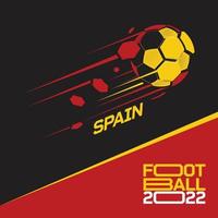 fotboll kopp turnering 2022 . modern fotboll med Spanien flagga mönster vektor