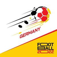 Fußballpokalturnier 2022. moderner fußball mit deutschland-flaggenmuster vektor