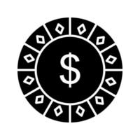 Dollar-Chip-Vektor-Symbol vektor