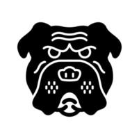 Bulldogge-Vektor-Symbol vektor