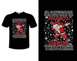 weihnachten, das t-shirt designvektorillustrationsschablone kocht vektor