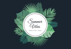 Free Tropical Summer Palm Vektor Hintergrund