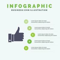 schätzen Bemerkungen gut wie solide Symbol Infografiken 5 Schritte Präsentationshintergrund vektor