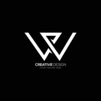 kreativ brev s w modern logotyp vektor