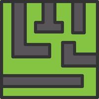 Labyrinth-Linie gefülltes Symbol vektor