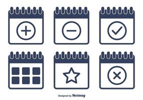 Vector Flat Calendar Ikoner