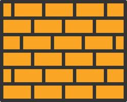 brickwall linje fylld ikon vektor