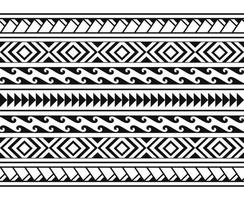 polynesisches maori-stammes-nahtloses hawaii-muster. hintergrund für stoff, tapete, kartenvorlage, geschenkpapier, dekoration, teppich, textil, abdeckung. Muster im ethnischen Tattoo-Stil vektor