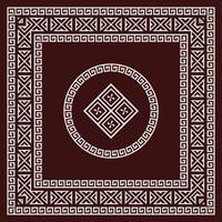 Schal Bandana-Muster. Stammes-Design im polynesischen Maori-Stil für Frauen, Hijab, Boho-Teppich, Bandana, Halsbekleidung, Batik, Teppich, Schal, Kissenbezug. Designstil mit quadratischem Muster vektor