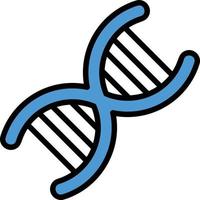 DNA-Linie gefülltes Symbol vektor