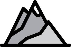 bergen linje fylld ikon vektor