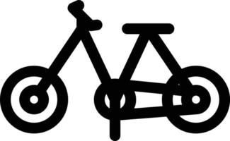 Symbol für die Fahrradspielzeuglinie vektor