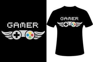 gamer slogan t-shirt design för t-shirt spel, gaming t-shirt design. vektor