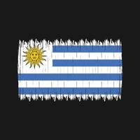 uruguay flagge bürste vektor