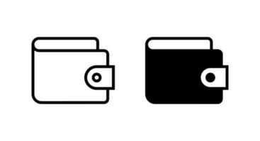plånbok ikon vektor i ClipArt begrepp. element av webb eller mobil app