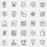 25 universelle Business-Icons Vektor kreative Icon-Illustration zur Verwendung in Web- und Mobilprojekten