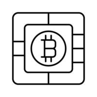 bitcoin chip vektor ikon