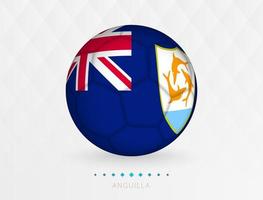 Fußball mit Anguilla-Flaggenmuster, Fußball mit Flagge der Anguilla-Nationalmannschaft. vektor