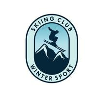 Wintersport-Logo-Design-Vorlage vektor