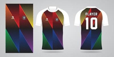 bunte trikot-sport-design-vorlage vektor