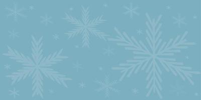 weiße Schneeflocken auf blauem Hintergrund Frohe Weihnachten vektor