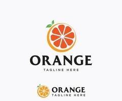 färsk orange logotyp. orange skiva logotyp mönster vektor