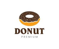 Donut-Vektor-Logo. Donut- und Donut-Logo-Design vektor