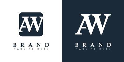modern och enkel brev aw logotyp, lämplig för några företag med aw eller wa initialer. vektor